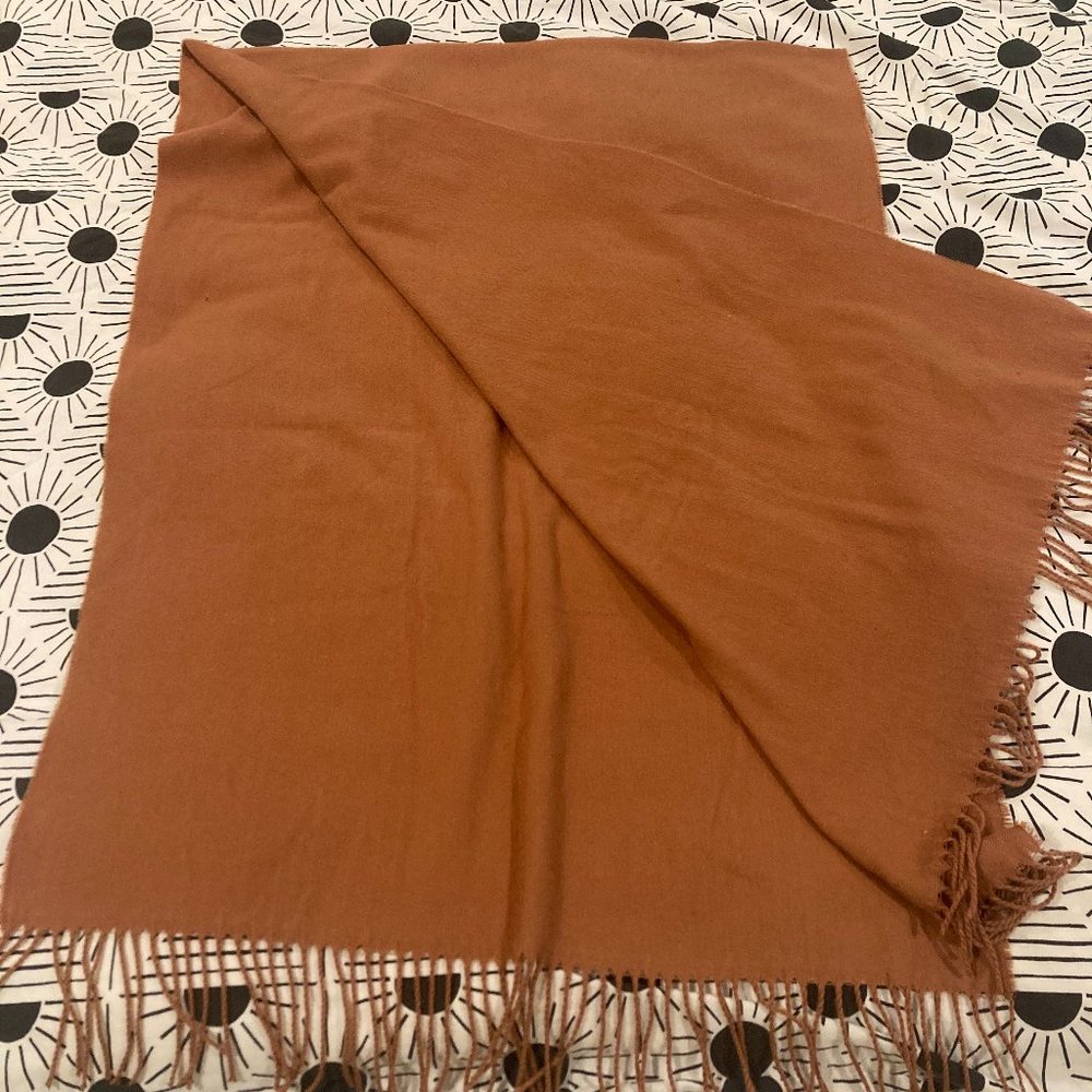 Like New Madewell Blanket Fringe Scarf in Dried Cedar